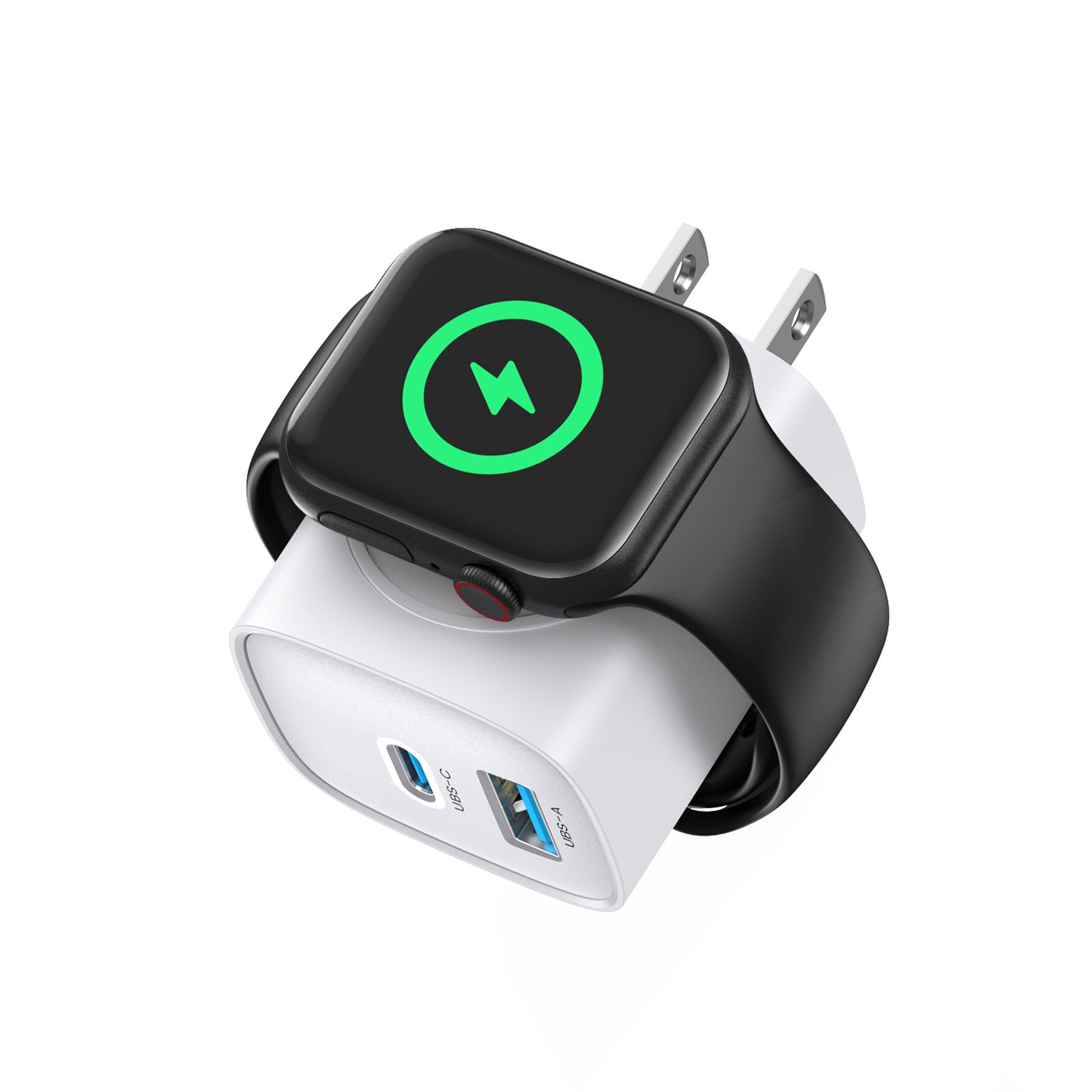 3-In-1 20W Fast Charger:Powerful Magnetic Charging for Apple Watch + USB-C&USB-A Ports | Compact 3-Device Charging Block for iPhone 16/15, iWatch Ultra/9/8/7/6