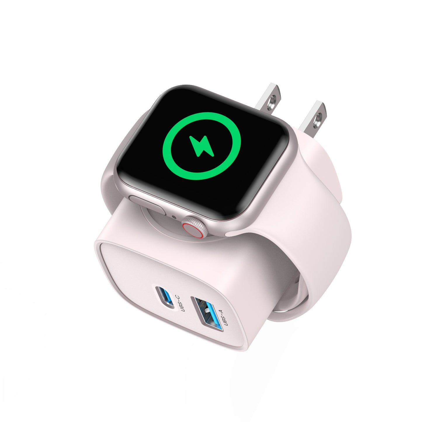 3-In-1 20W Fast Charger:Powerful Magnetic Charging for Apple Watch + USB-C&USB-A Ports | Compact 3-Device Charging Block for iPhone 16/15, iWatch Ultra/9/8/7/6