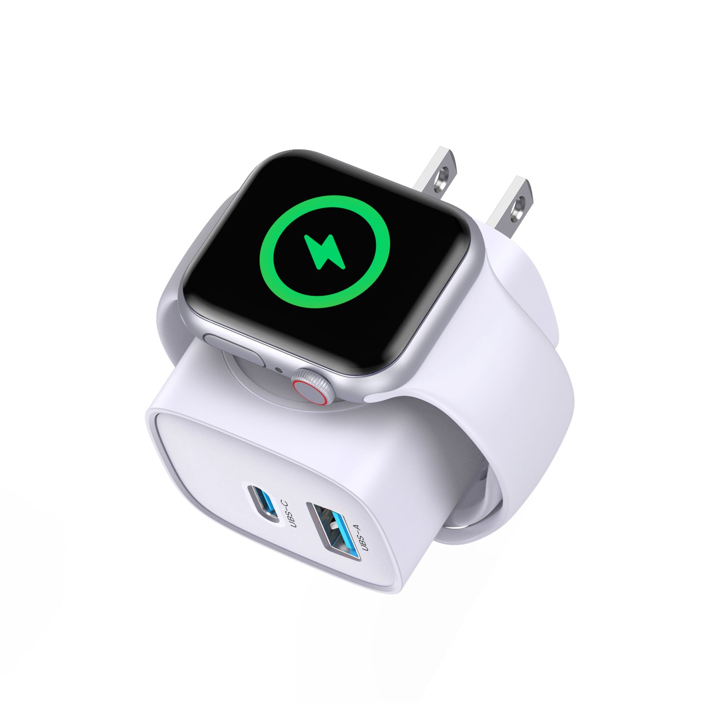 3-In-1 20W Fast Charger:Powerful Magnetic Charging for Apple Watch + USB-C&USB-A Ports | Compact 3-Device Charging Block for iPhone 16/15, iWatch Ultra/9/8/7/6