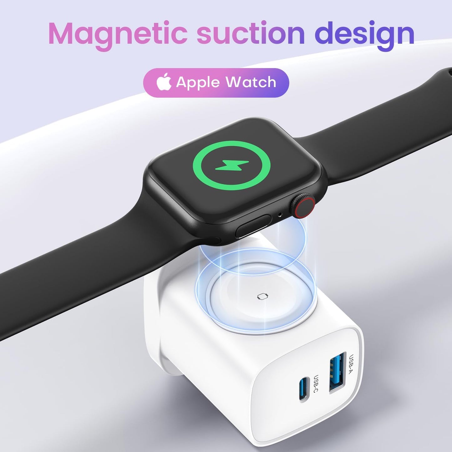 for Apple Watch Charger with 20W USB C Plug, 3 in 1 PD Fast Charger UK for iWatch Series SE/Ultra/10/9/8/7/6/, Compatible with iPhone 16/16 Pro/iPhone 15 Series