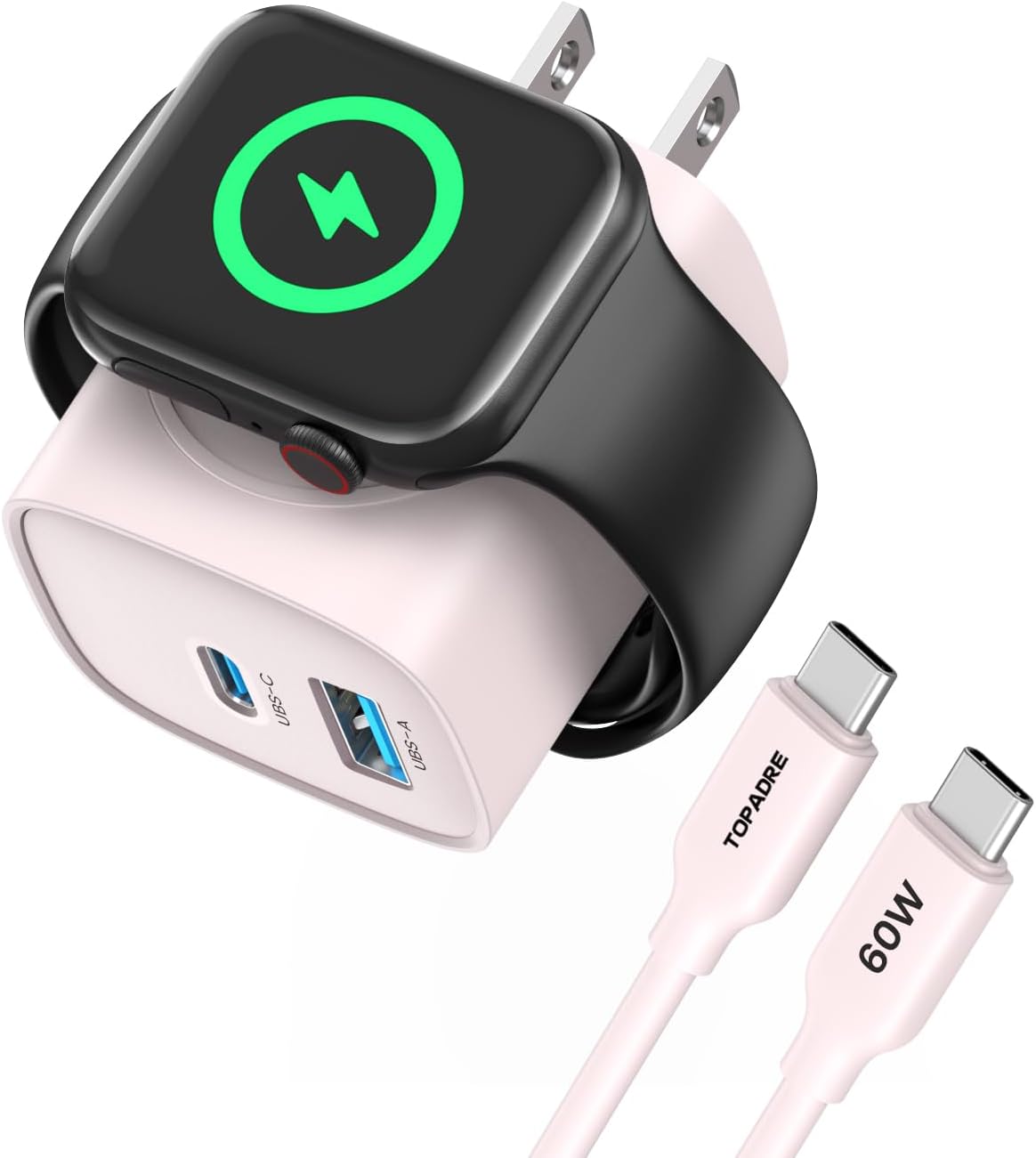 for Apple Watch Charger with 20W USB C Plug, 3 in 1 PD Fast Charger UK for iWatch Series SE/Ultra/10/9/8/7/6/, Compatible with iPhone 16/16 Pro/iPhone 15 Series