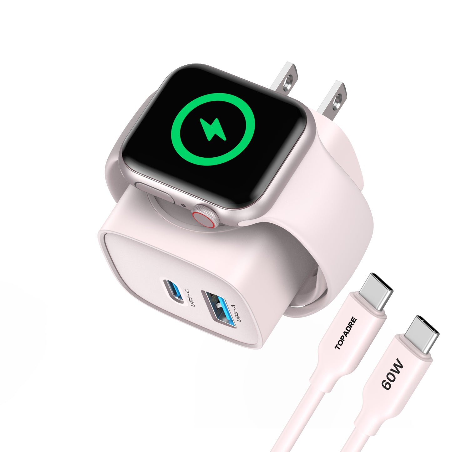 for Apple Watch Charger with 20W Fast Charging Block, 3 in 1 PD USB C Wall Charger Block for iWatch Series Ultra/9/8/7/6, Compatible with iPhone 16/16 Pro/iPhone 15 Series