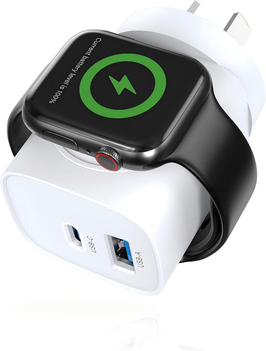 for Apple Watch Charger with 20W USB C Charger, 3 in 1 PD Fast Charging Wall iPhone Charger for iWatch Charger Ultra/10/9/8/7/6/SE, iPhone 16/15/15/14 Pro Max, iPad Pro/Air