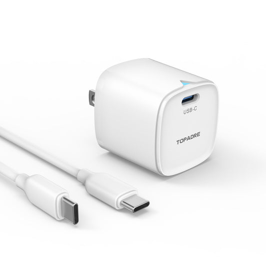 30W USB-C fast charger, PD3.1 fast charging, suitable for iPhone 16/15/14 Pro Max, iPad, Samsung