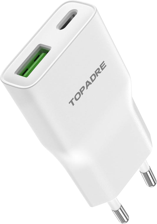TOPADRE 20W USB C Ladegerät,USB C Netzteil Adapter Mehrfach für i-Phone 16/16 Pro/16 Pro Max/16 Plus/15 14 13 12 11 Pro Max X XS,Schnellladegerät Handy Stecker Charger Ladestecker Ladeadapter