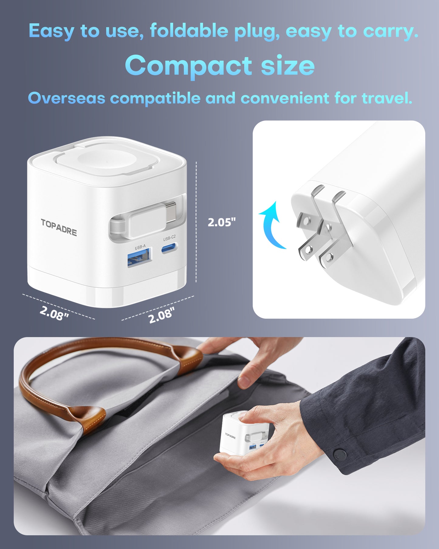 35W Retractable Wall Charger with Cables, 3-Port for applewatch Charger USB-C with Fast Charging for applewatch 10/9/8, for i Pad Pro, for i Phone 16/15/14 Pro Max Series, Galaxy and More, White